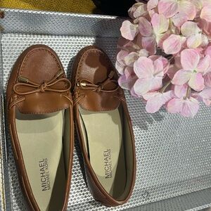 Michael Kors Tan Leather Loafers for Women
